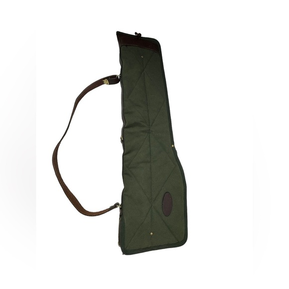 Boyt Scoped carry Case Cotton Canvas Leather Flannel Lining Green